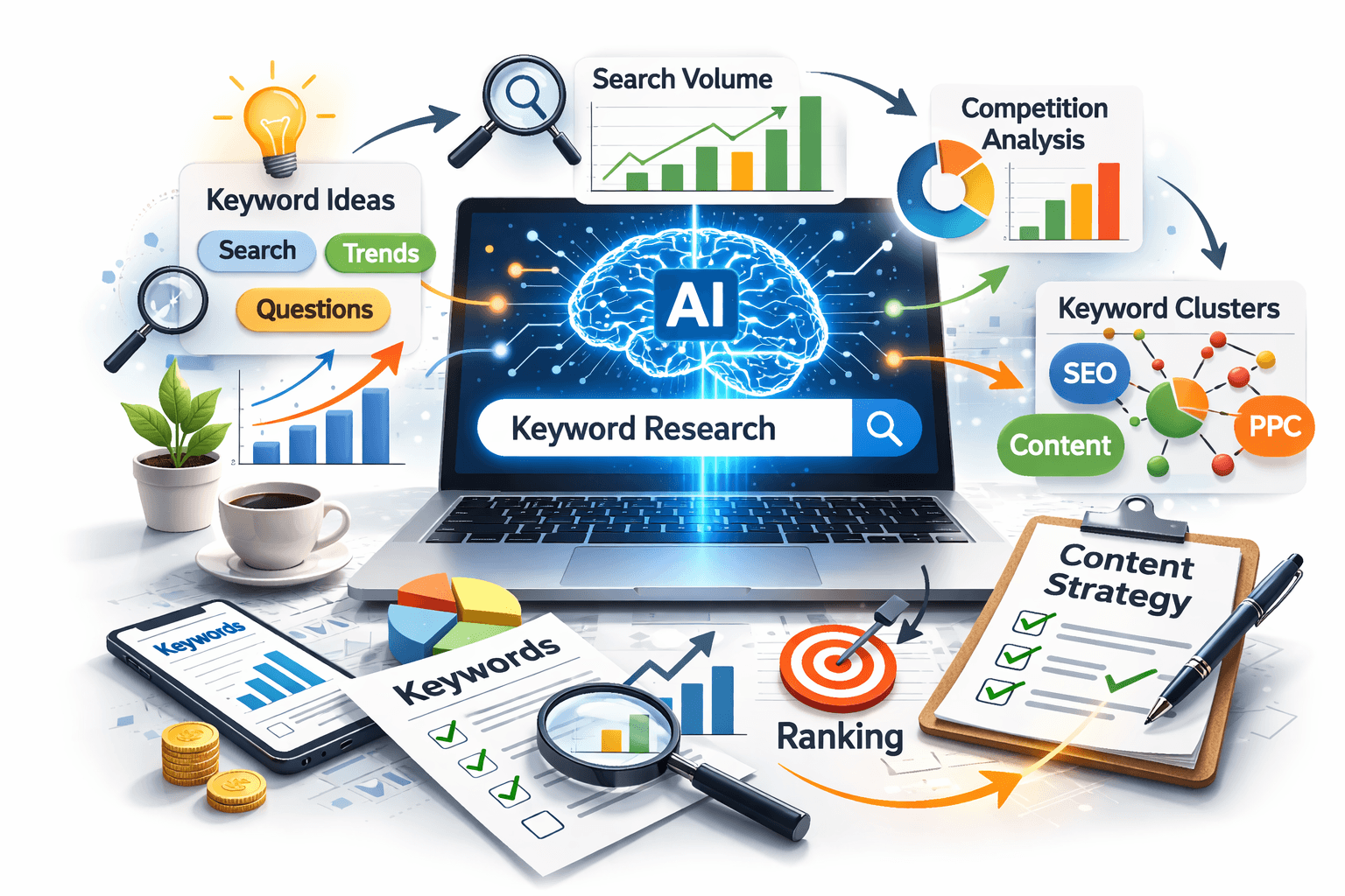 How to Use AI Tools for Keyword Research in Online Marketing